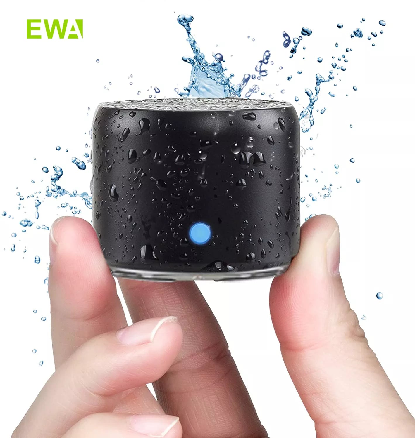 EWA A106 Pro: Mini Bluetooth Speaker with Custom Bass Radiator, IPX7 Waterproof, Super Portable Design - Complete with Travel Case for On-the-Go Enjoyment