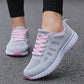 2024 Fashion Sneakers for Women: Casual Breathable Mesh Flat Shoes - White Vulcanized Gym Footwear
