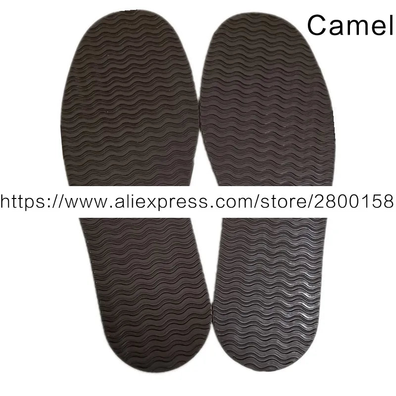 1 Pair DIY Rubber Sole Repair Pads: Tire Grain Wave Pattern, 4mm Thickness