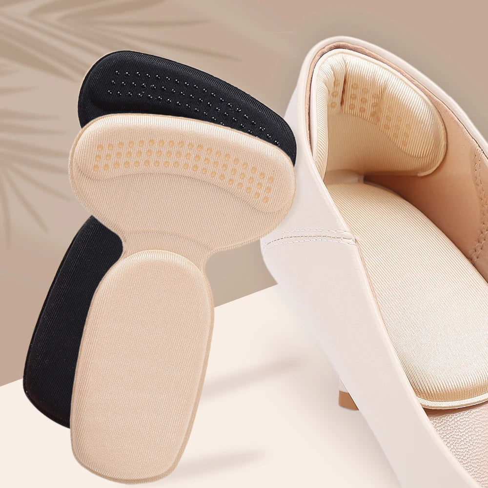 2pcs Half Insoles for Women's High Heels: Back Stickers for Heel Pain Relief and Size Reduction