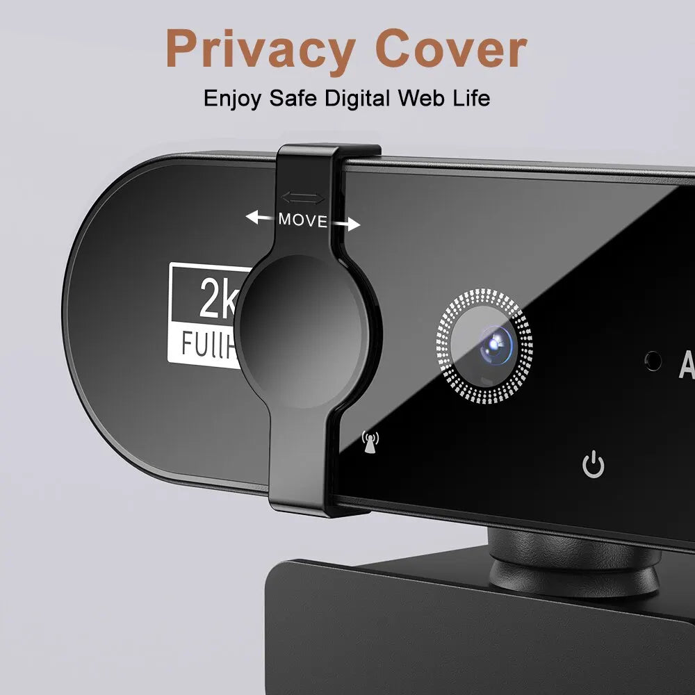 4K Webcam with Microphone: Full HD for PC and Laptop