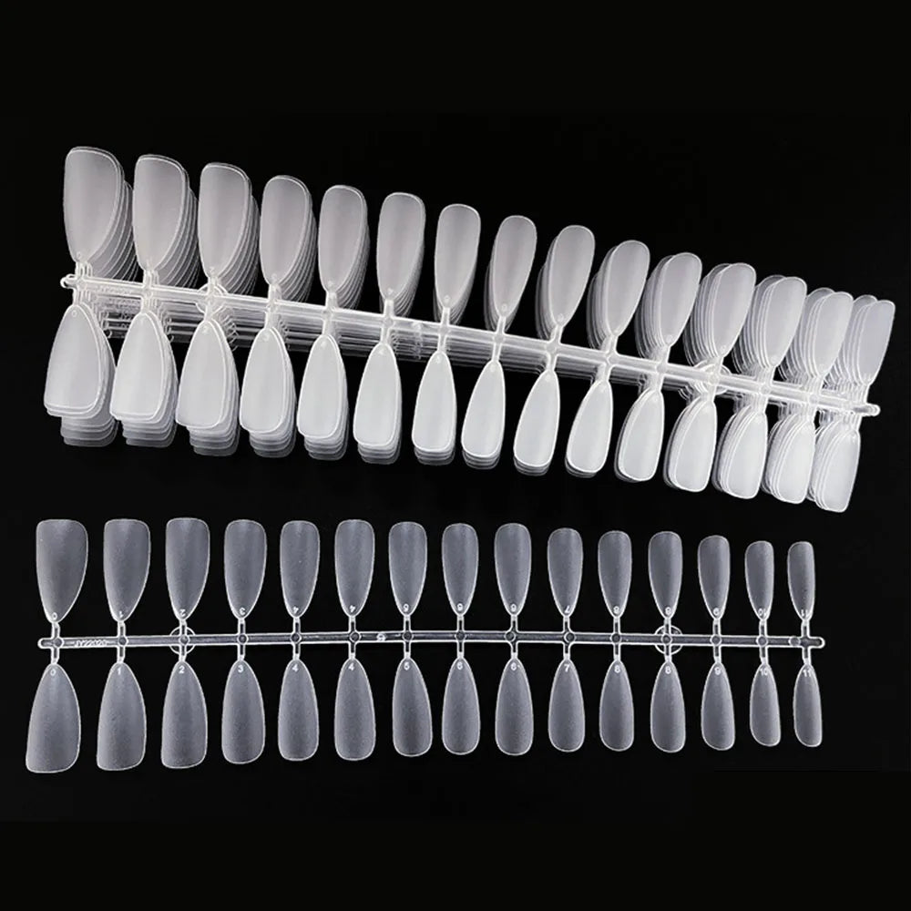 120pcs/bag Matte Press-On Nail Tips: Soft Full Cover False Nails in Oval Almond Sculpted Style