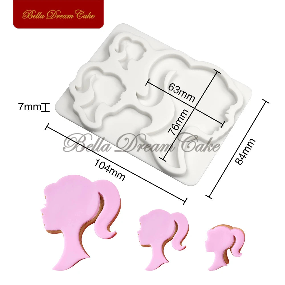 3D Fashion Girl Silicone Mold: Perfect for Chocolate, Fondant, Cupcakes, DIY Clay, Resin, Cake Decorating, and Other Creative Kitchen Bakeware Projects