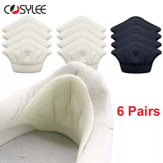 6 pairs/12pcs Heel Pad Insoles for Sport Shoes: Lightweight, Adjustable Size with Back Sticker for Antiwear Protection