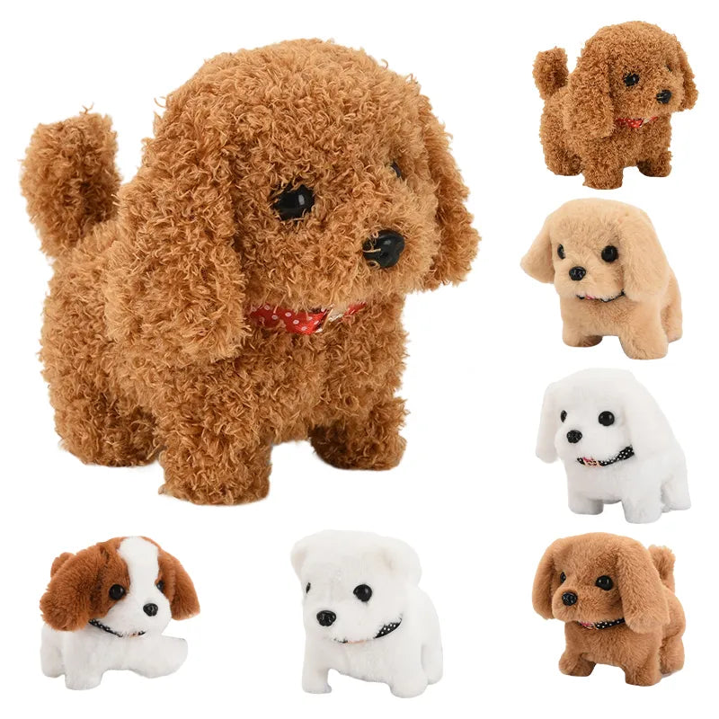 Experience Realistic Fun: Simulation Smart Electric Plush Robot Dog - Perfect Toddler Toy and Christmas Gift. Enjoy Walking Features and Lifelike Interaction in this Adorable Plush Pet!