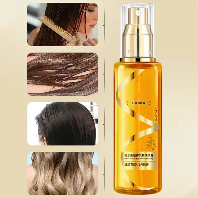 100ml Hair Oil Spray: Curly Hair Sheen & Nourishment - Moisturizing, Anti-Static, No Wash