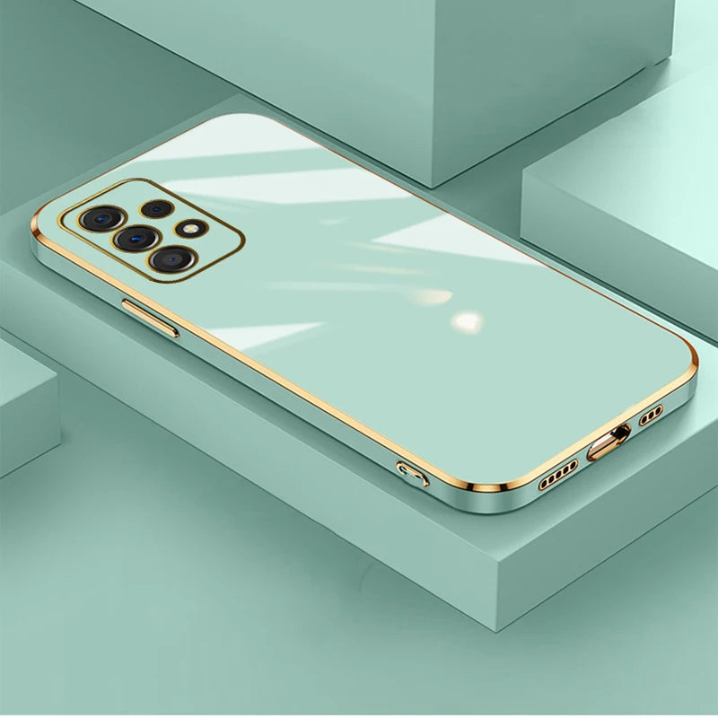 Luxury Plating Case For Samsung Galaxy Phones: Soft Silicone Cover for Galaxy A-Series A54 A53 A52 A34 A32 A72 A73 A23 A24 A33 A22 5G M32 A52S A71 A51