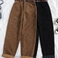 Elevate Your Style with JMPRS Women's Spring Corduroy Pants: High-Waist, Vintage-Inspired, Casual Wide Leg Design, Complete with an Elegant Belt for Loose Cotton Streetwear Chic