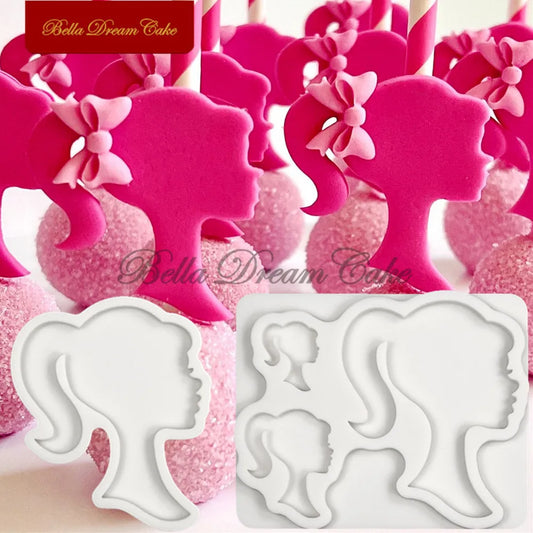 3D Fashion Girl Silicone Mold: Perfect for Chocolate, Fondant, Cupcakes, DIY Clay, Resin, Cake Decorating, and Other Creative Kitchen Bakeware Projects