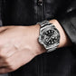 2024 LIGE New Men's Mechanical Wristwatch: Luxury Automatic Stainless Steel
