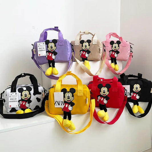 2024 New Disney Shoulder Bag: Cartoon Mickey Mouse Nylon Bag for Women - Cute Anime Fashion Handbag, Ideal Gift for Girls