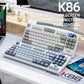 K86 Wireless Mechanical Keyboard: Hot-Swappable, Bluetooth/2.4g, with Display Screen and Volume Rotary Button - Ideal for Gaming and Work
