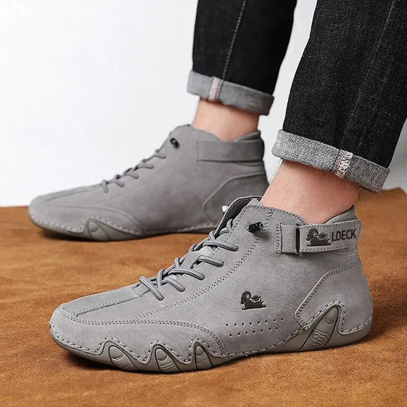 Elevate Your Style with Ankle Boots for Men: Outdoor, Casual Leather Shoes, Winter Luxury, Waterproof Snow Boots, High Top Sneakers 2024